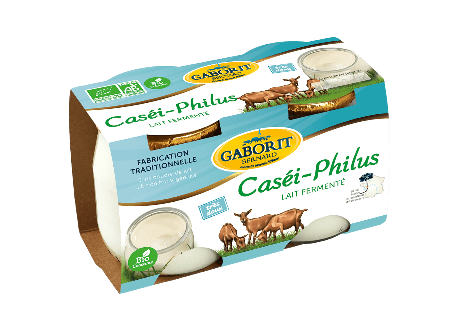 Gaborit Caséi - Philus Lait fermenté de chèvre 2x125g